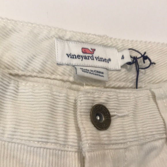 VINEYARD VINES Cream Straight Leg Corduroy Pants 4 - Picture 3 of 4